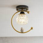 Contemporary Solid Brass Flush Mount Ceiling Light — Ashbury Home & Living