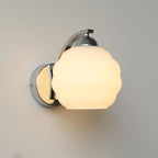 Contemporary Wrought Iron and Glass Wall Light With Warm LED Glow — Ashbury Home & Living
