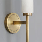 Modern Metal and Faux Alabaster Wall Light for Living Room — Ashbury Home & Living