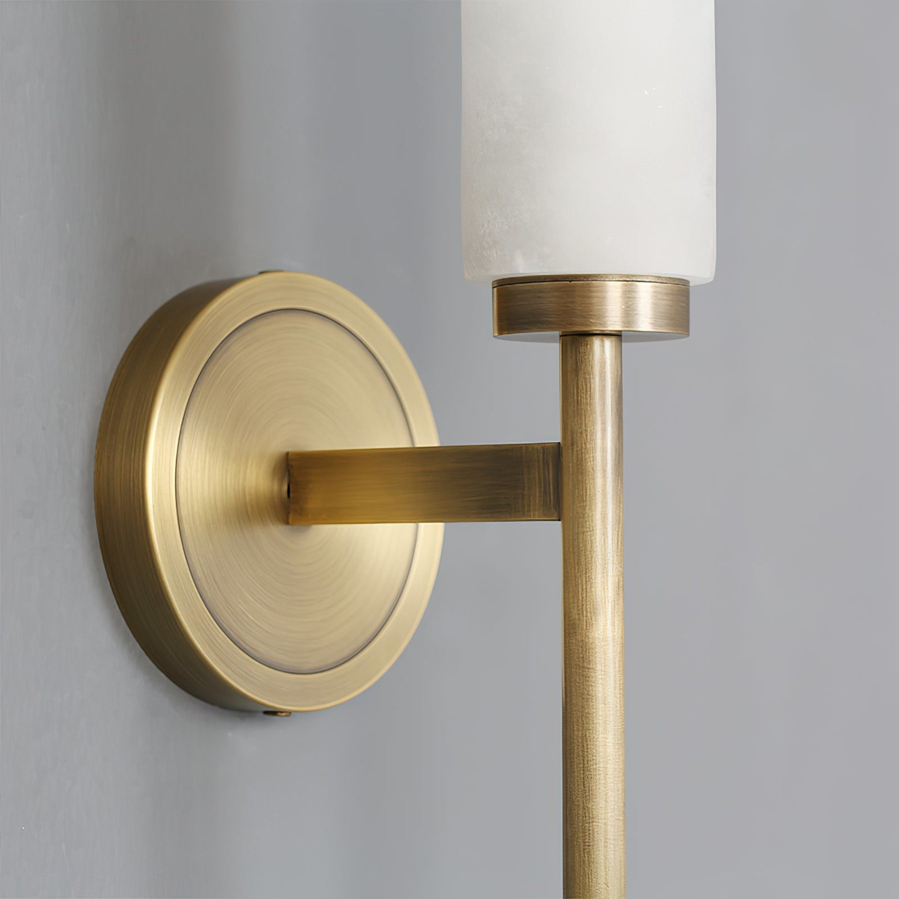 Modern Metal and Faux Alabaster Wall Light for Living Room — Ashbury Home & Living