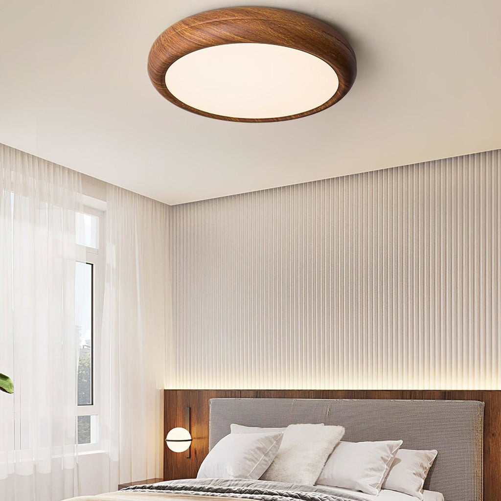 Scandinavian Wood Flush Mount Ceiling Light for Living Room — Ashbury Home & Living