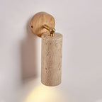 Modern Travertine Wall Light With Warm LED Glow — Ashbury Home & Living
