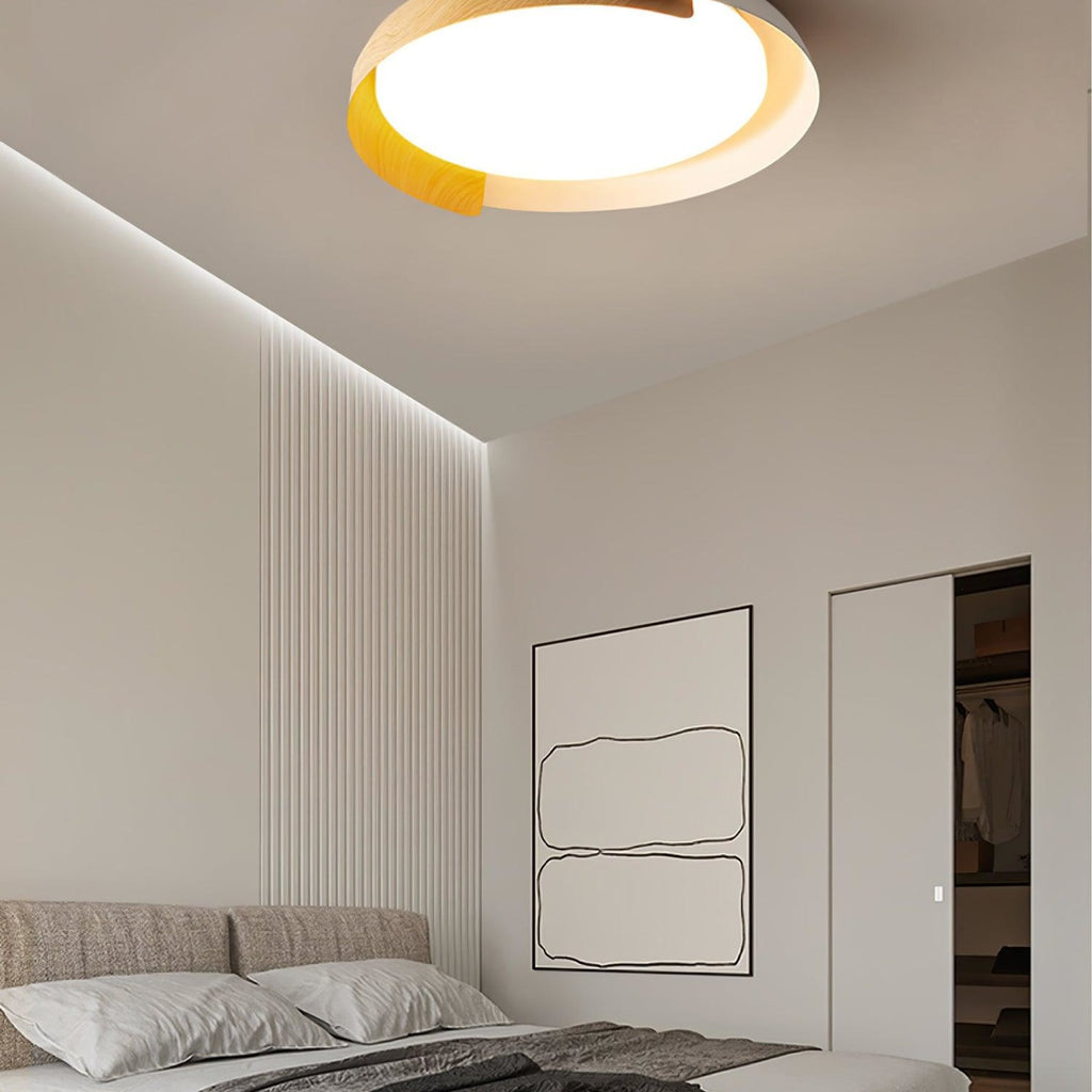 Modern Wood Flush Mount Ceiling Light for Living Room — Ashbury Home & Living