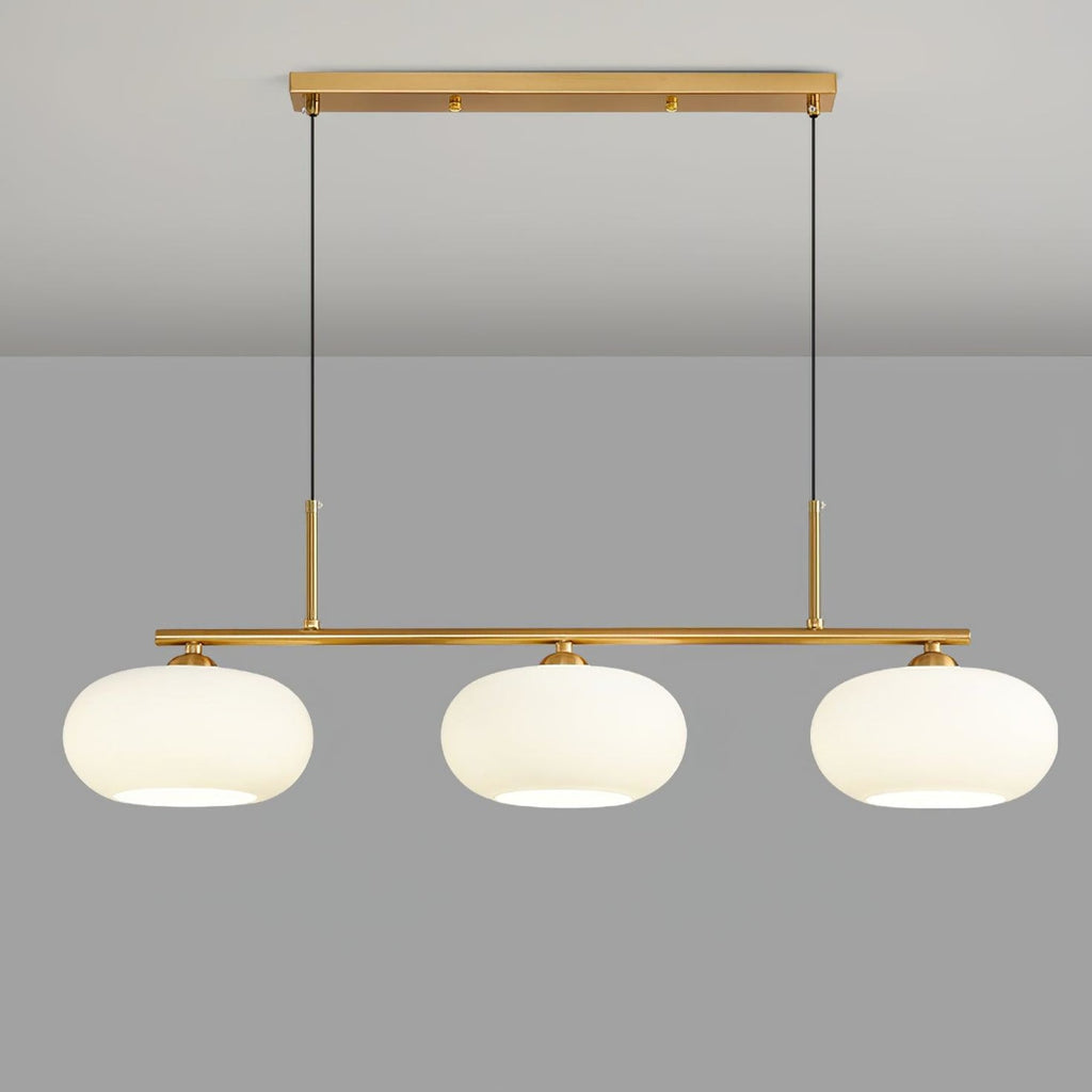 Modern Glass Pendant Light With Tri-Colour LED Glow in Gold — Ashbury Home & Living