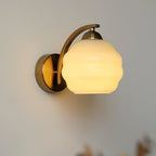 Contemporary Wrought Iron and Glass Wall Light With Warm LED Glow — Ashbury Home & Living