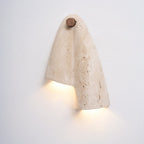 Modern Travertine Wall Light With Warm LED Glow — Ashbury Home & Living