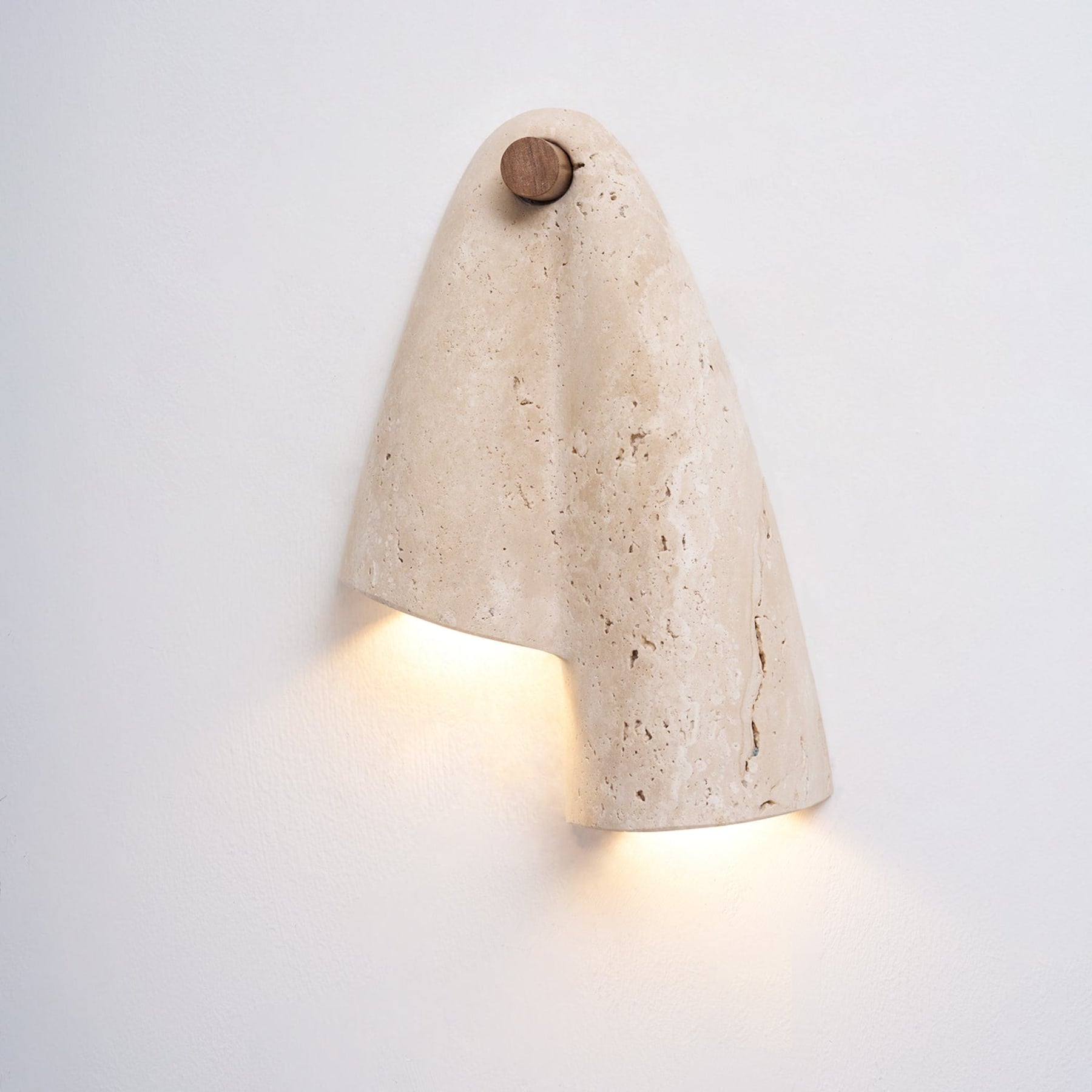 Modern Travertine Wall Light With Warm LED Glow — Ashbury Home & Living