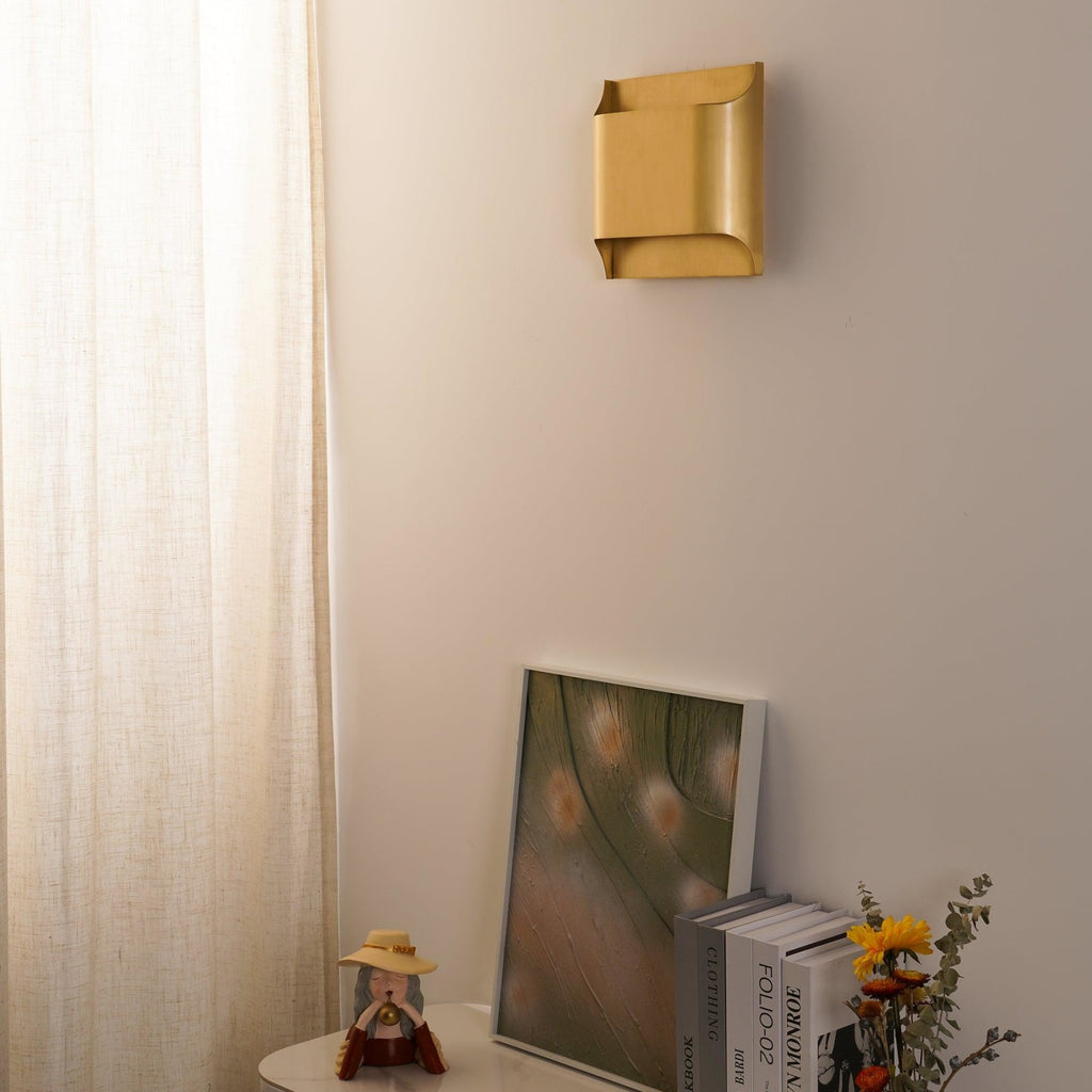 Modern Brass Wall Light With Warm LED Glow for Living Room — Ashbury Home & Living