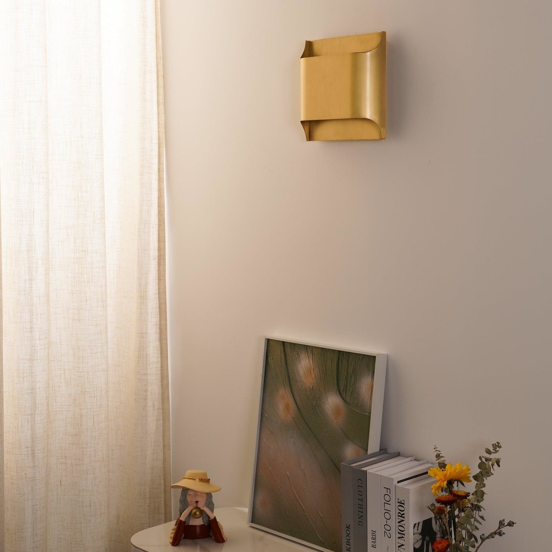 Modern Brass Wall Light With Warm LED Glow for Living Room — Ashbury Home & Living