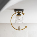 Contemporary Solid Brass Flush Mount Ceiling Light — Ashbury Home & Living