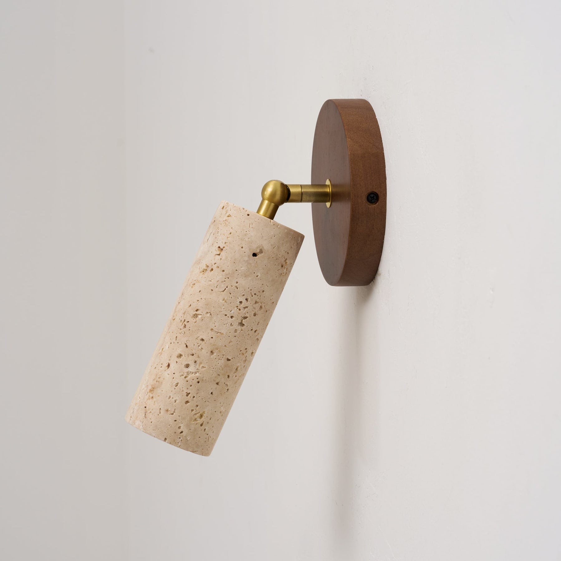 Modern Travertine Wall Light With Warm LED Glow — Ashbury Home & Living