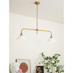 Modern Brass Pendant Light With Ceramic Shades for Dining Room — Ashbury Home & Living