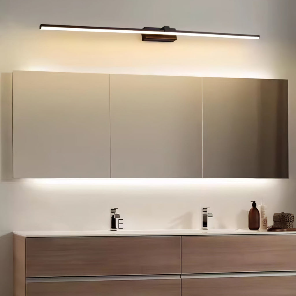 Modern Iron Linear Wall Light With Integrated LED for Hallway — Ashbury Home & Living