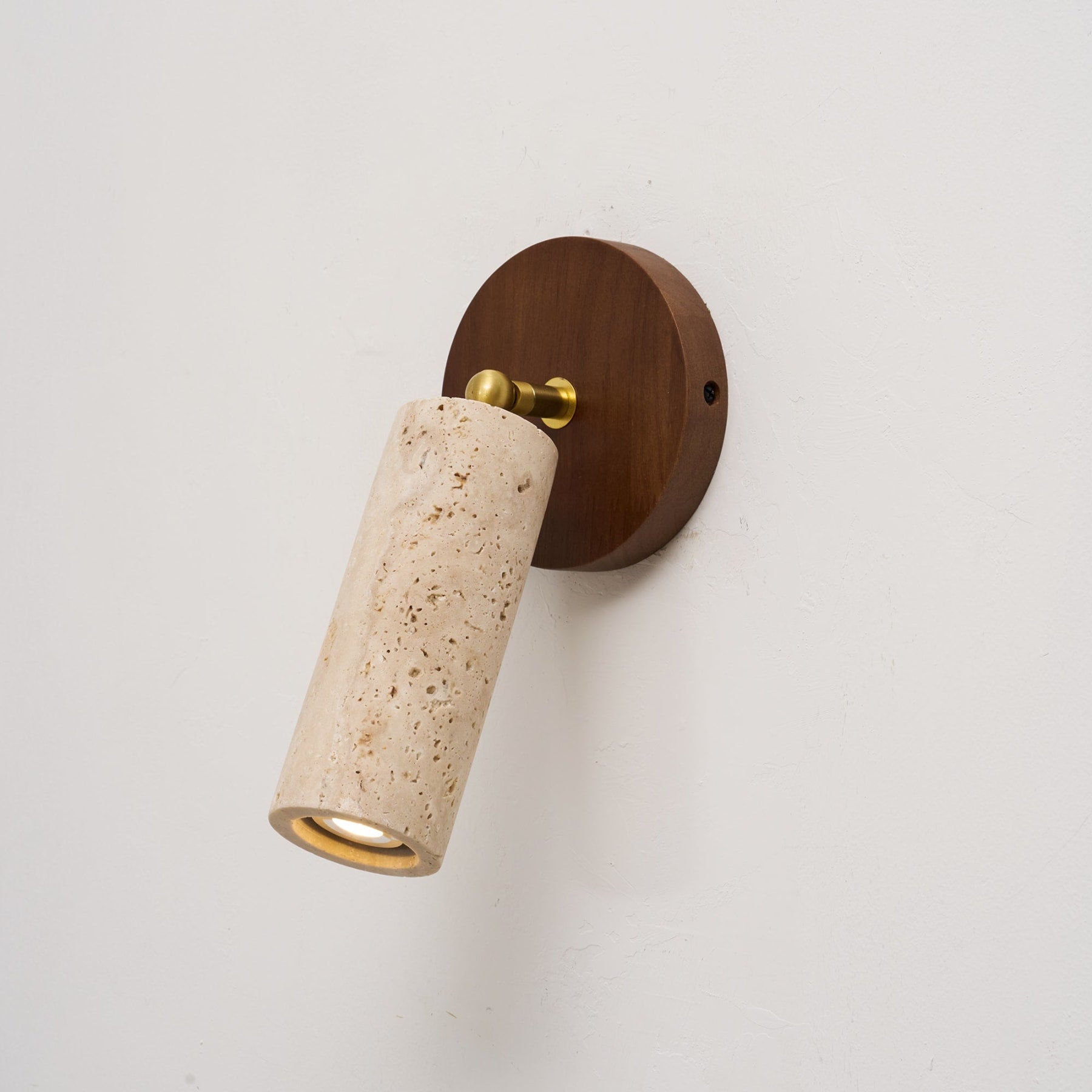 Modern Travertine Wall Light With Warm LED Glow — Ashbury Home & Living
