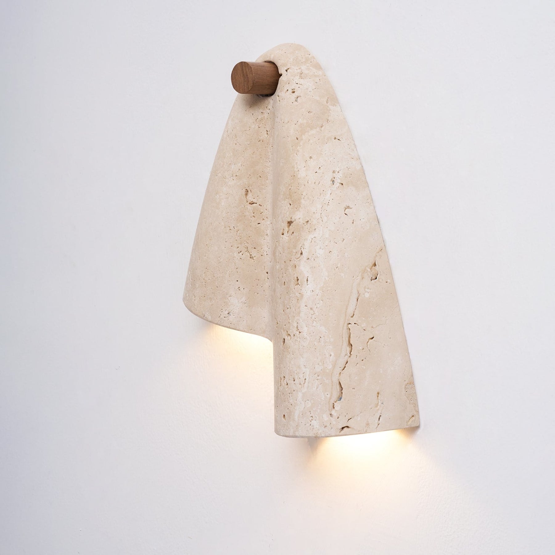 Modern Travertine Wall Light With Warm LED Glow — Ashbury Home & Living