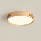 Scandinavian Wood Flush Mount Ceiling Light With Slim Low-Profile Design — Ashbury Home & Living