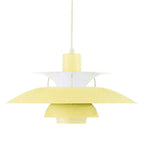 Scandinavian Metal Pendant Light With Adjustable Angle for Dining Room in Pure Yellow — Ashbury Home & Living