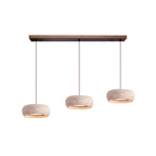 Modern Travertine Stone Pendant Light With Dimmable Remote Control in 3 heads L100 x H7 cm (L39.4" x H2.8") — Ashbury Home & Living