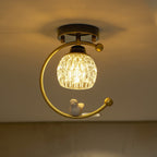 Contemporary Solid Brass Flush Mount Ceiling Light — Ashbury Home & Living