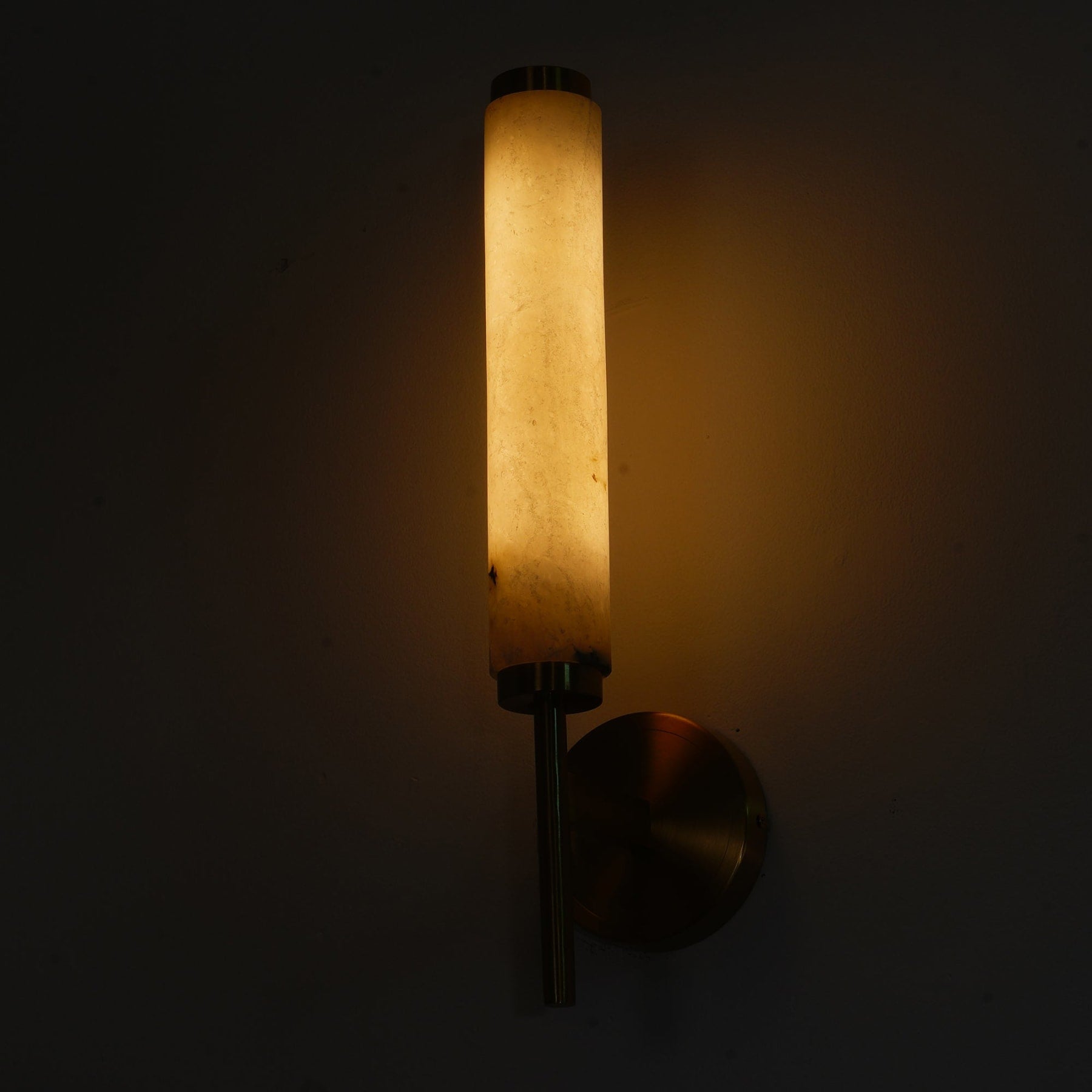 Modern Metal and Faux Alabaster Wall Light for Living Room — Ashbury Home & Living