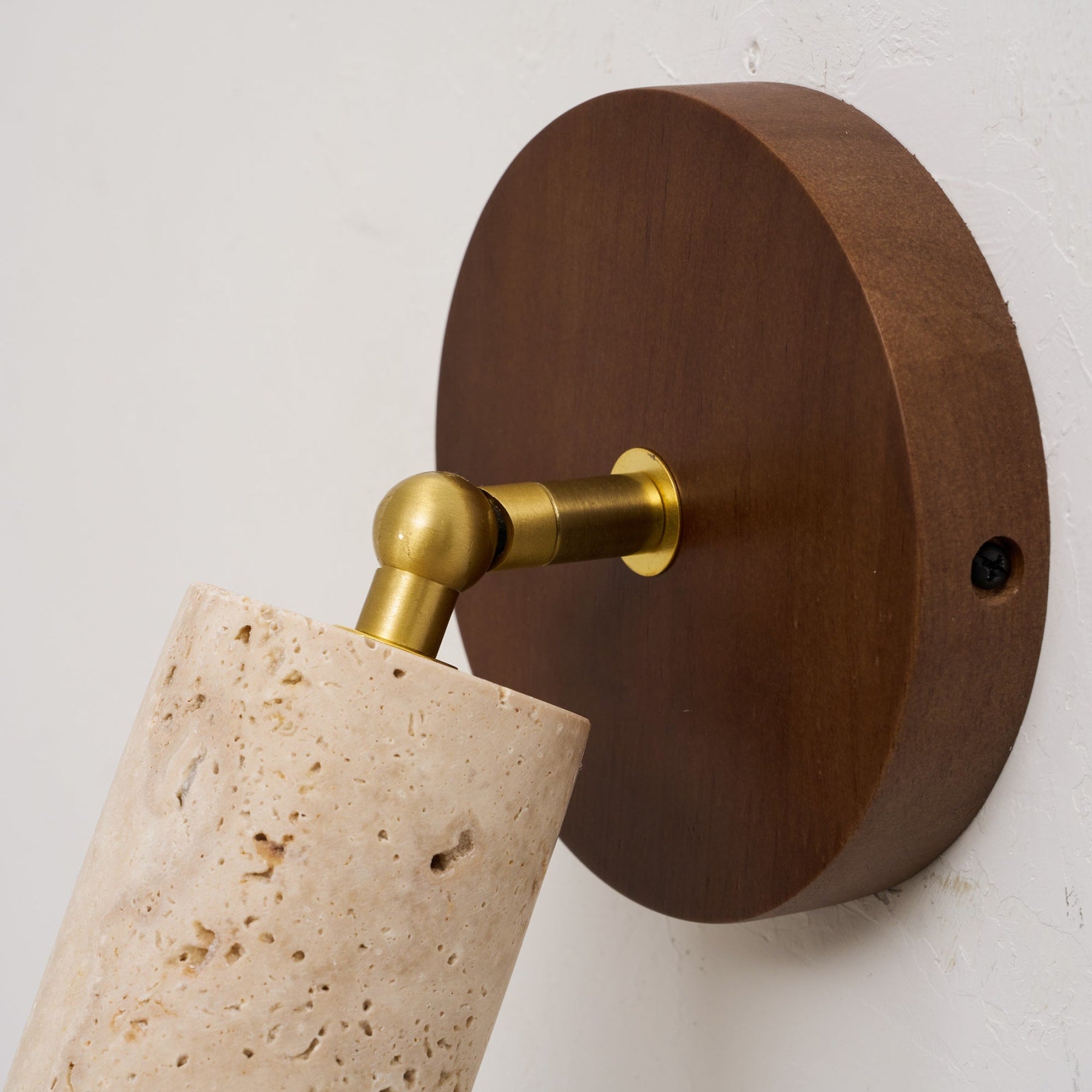 Modern Travertine Wall Light With Warm LED Glow — Ashbury Home & Living