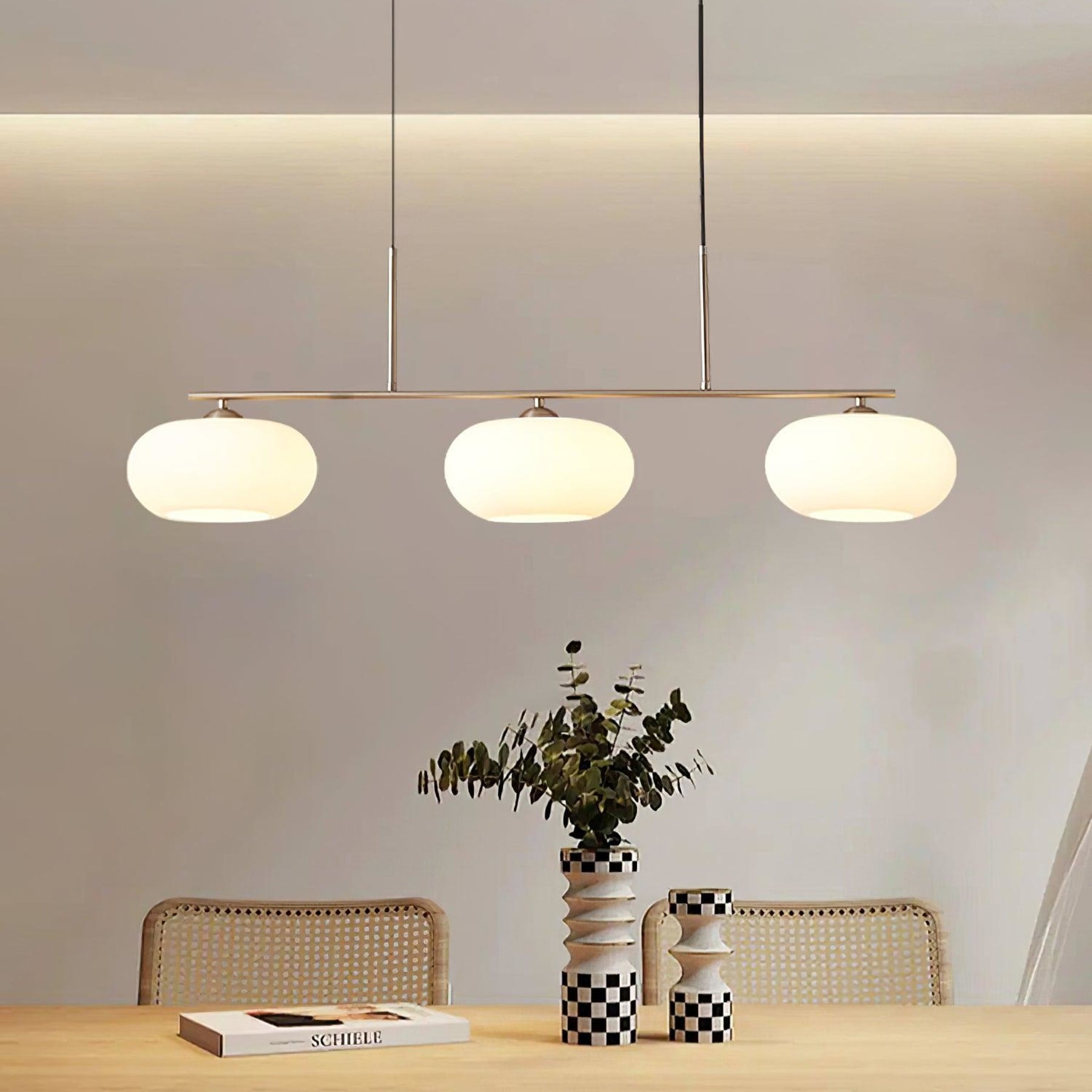 Modern Glass Pendant Light With Tri-Colour LED Glow — Ashbury Home & Living
