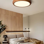 Scandinavian Wood Flush Mount Ceiling Light for Living Room — Ashbury Home & Living