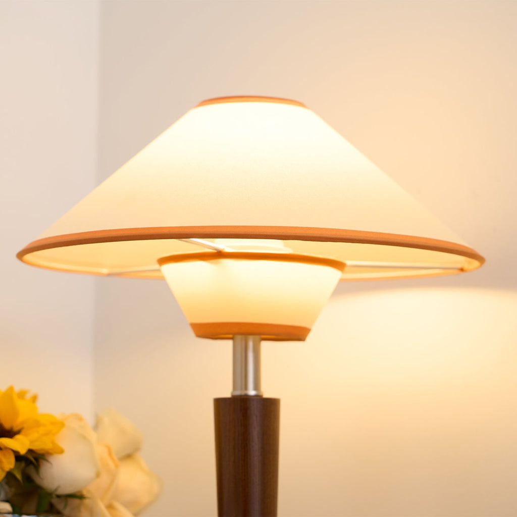 Modern Wood Table Lamp With Fabric Shade for Living Room — Ashbury Home & Living