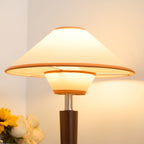 Modern Wood Table Lamp With Fabric Shade for Living Room — Ashbury Home & Living