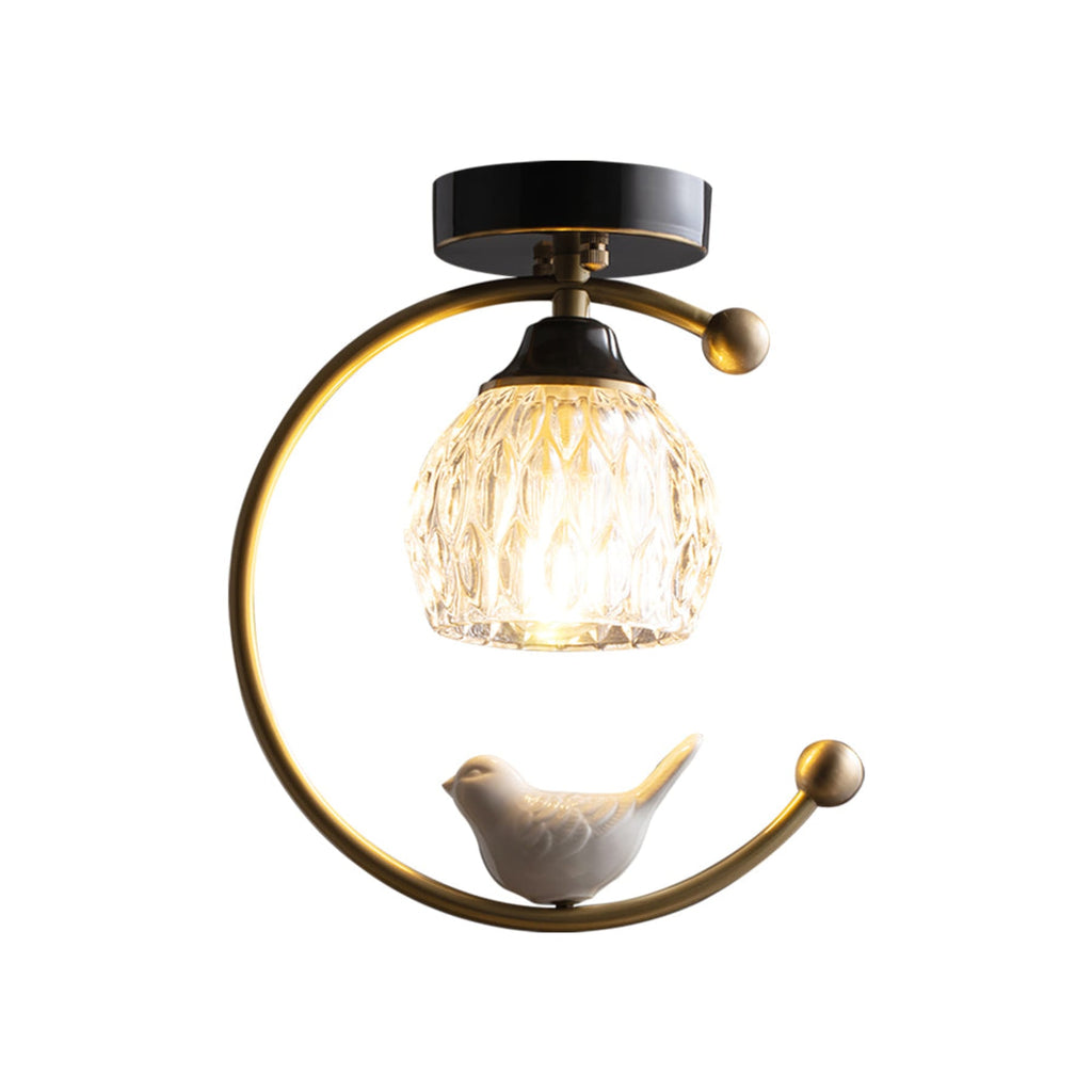 Contemporary Solid Brass Flush Mount Ceiling Light — Ashbury Home & Living