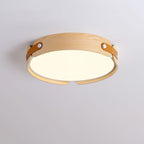 Scandinavian Wood Flush Mount Ceiling Light With Slim Low-Profile Design — Ashbury Home & Living
