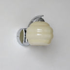 Contemporary Wrought Iron and Glass Wall Light With Warm LED Glow — Ashbury Home & Living