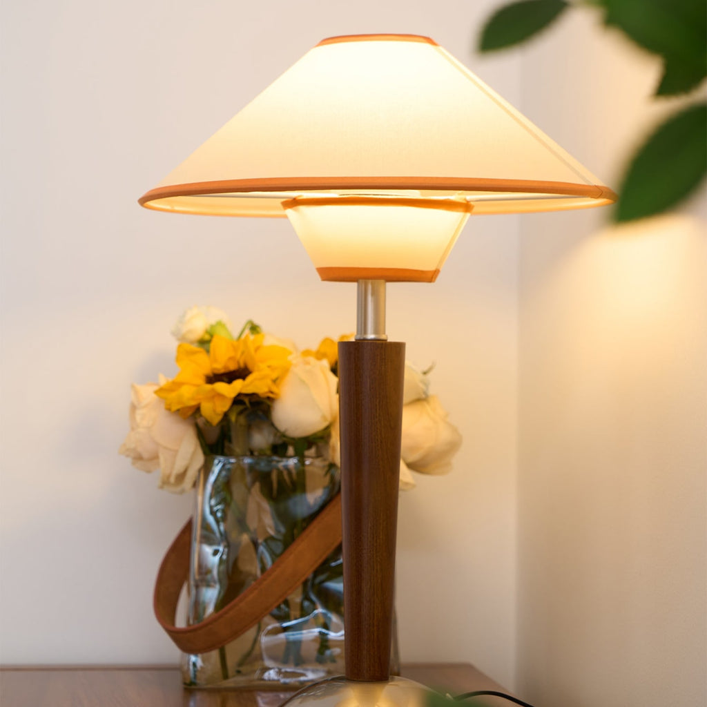 Modern Wood Table Lamp With Fabric Shade for Living Room — Ashbury Home & Living