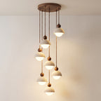 Contemporary Travertine Stone Pendant Light With Dimmable Glow — Ashbury Home & Living