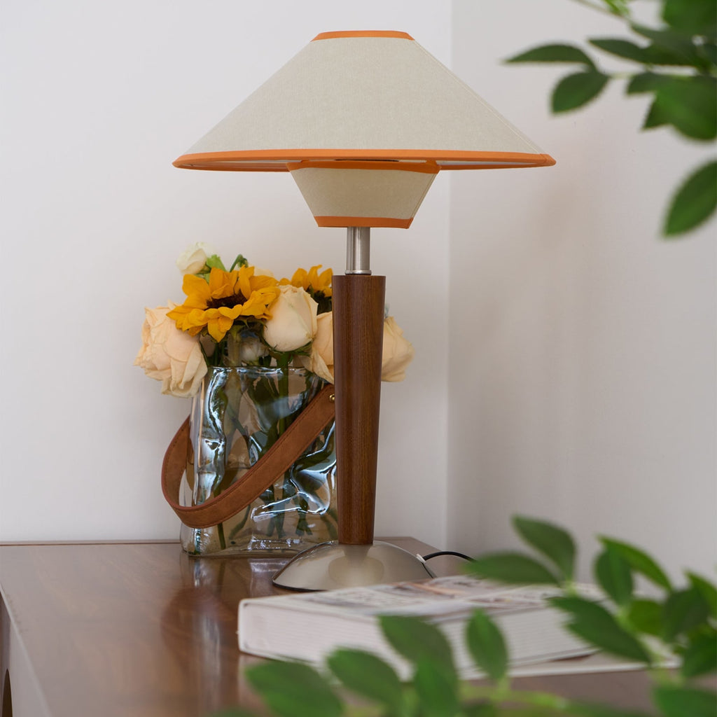 Modern Wood Table Lamp With Fabric Shade for Living Room — Ashbury Home & Living