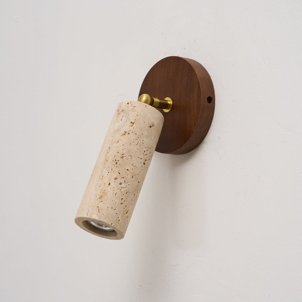 Modern Travertine Wall Light With Warm LED Glow — Ashbury Home & Living