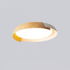 Modern Wood Flush Mount Ceiling Light for Living Room in White & Light Wood — Ashbury Home & Living