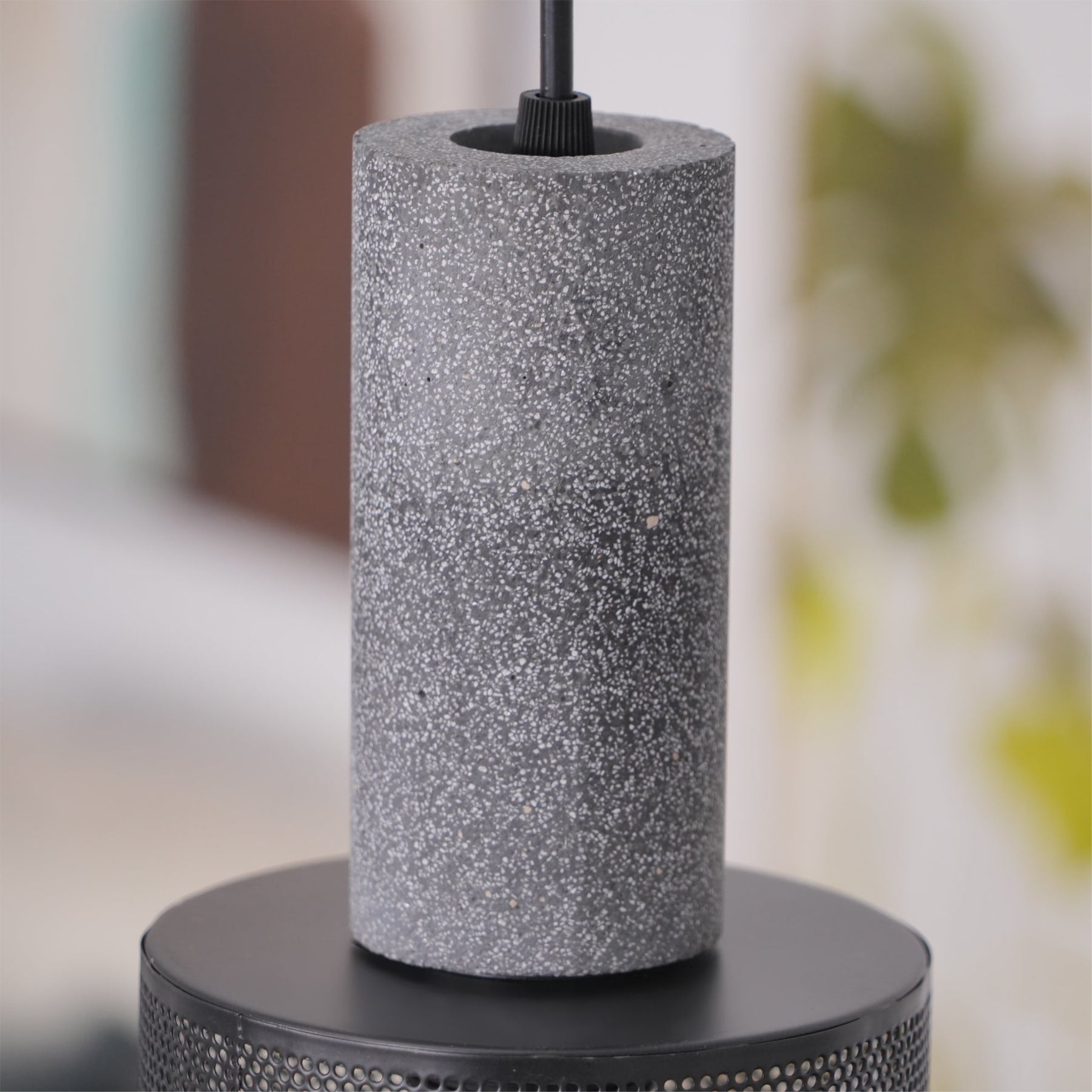 Industrial Concrete Pendant Light With Warm LED Glow — Ashbury Home & Living