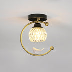 Contemporary Solid Brass Flush Mount Ceiling Light — Ashbury Home & Living