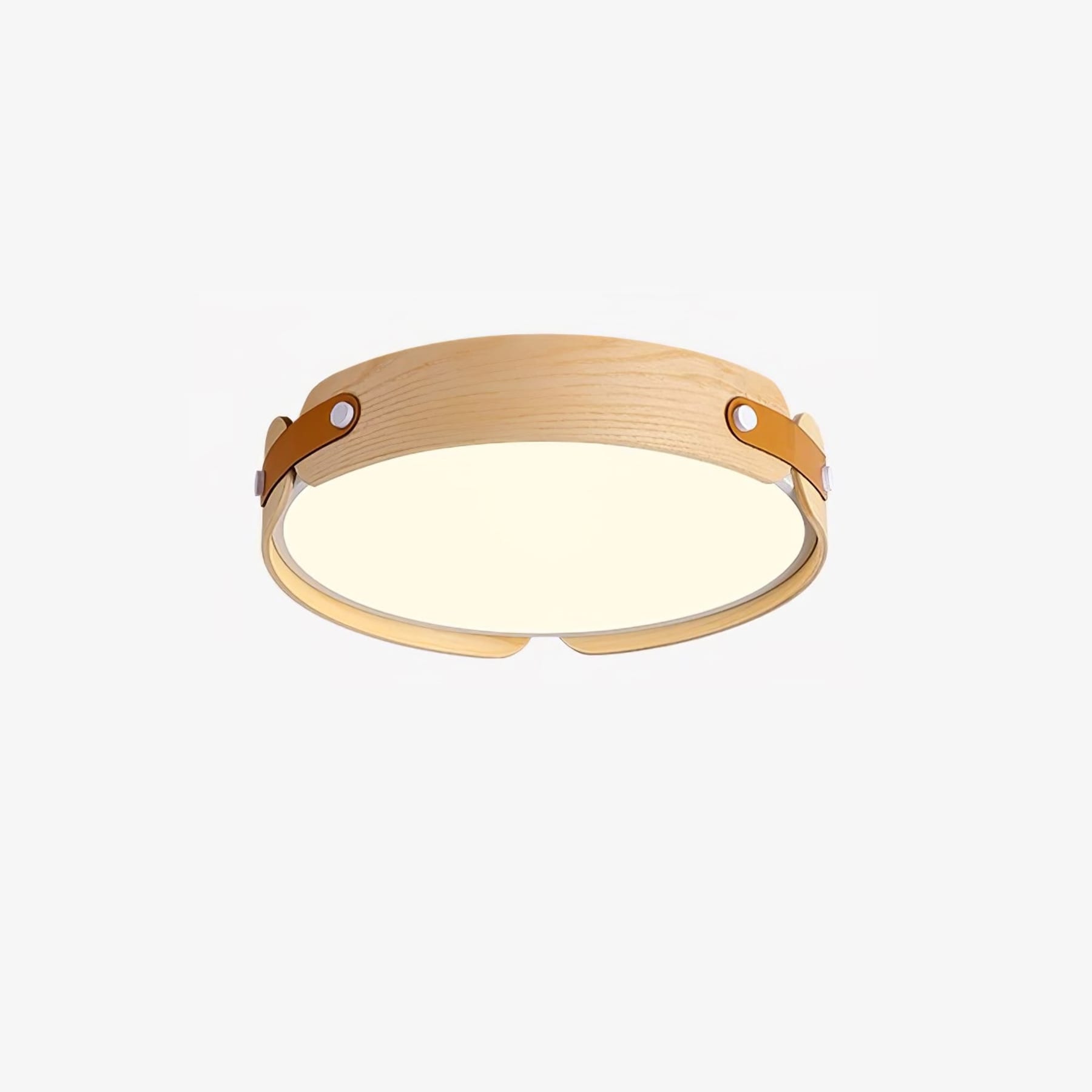 Scandinavian Wood Flush Mount Ceiling Light With Slim Low-Profile Design — Ashbury Home & Living
