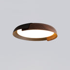 Modern Wood Flush Mount Ceiling Light for Living Room in Black & Dark Wood — Ashbury Home & Living