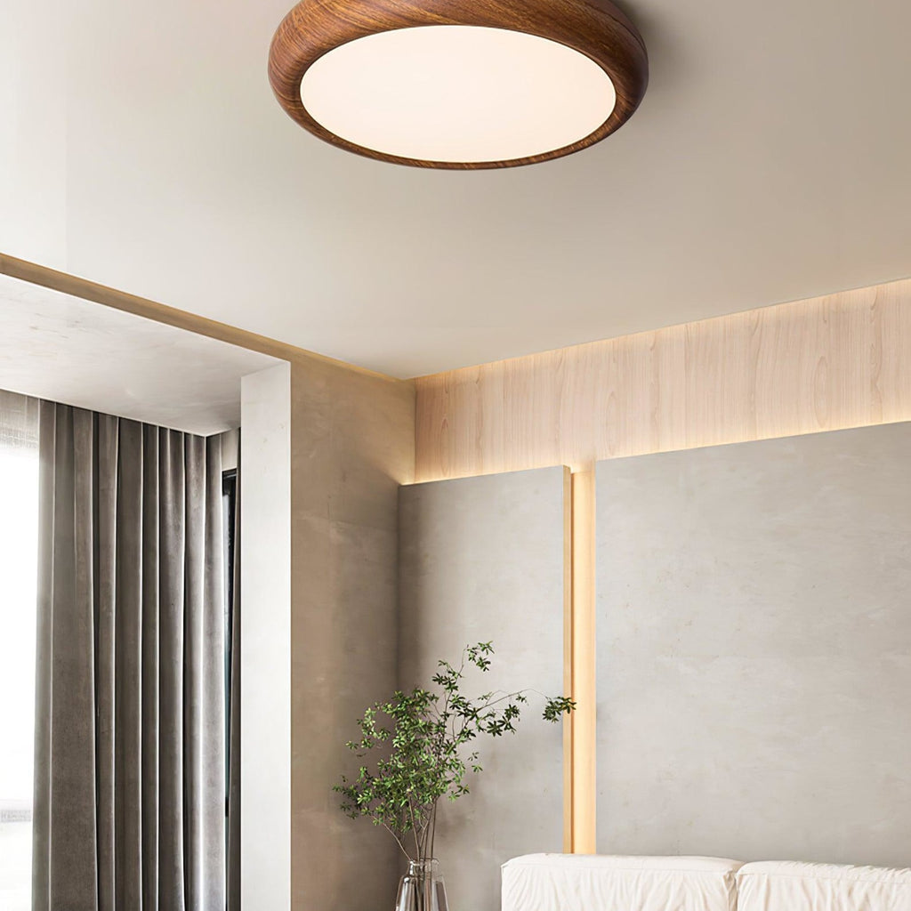 Scandinavian Wood Flush Mount Ceiling Light for Living Room — Ashbury Home & Living