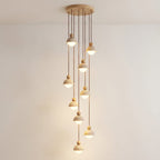Contemporary Travertine Stone Pendant Light With Dimmable Glow — Ashbury Home & Living