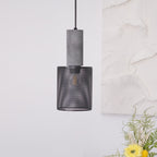Industrial Concrete Pendant Light With Warm LED Glow — Ashbury Home & Living