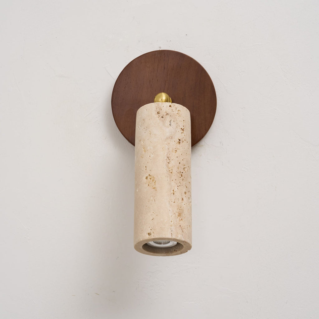 Modern Travertine Wall Light With Warm LED Glow — Ashbury Home & Living