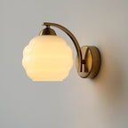 Contemporary Wrought Iron and Glass Wall Light With Warm LED Glow — Ashbury Home & Living