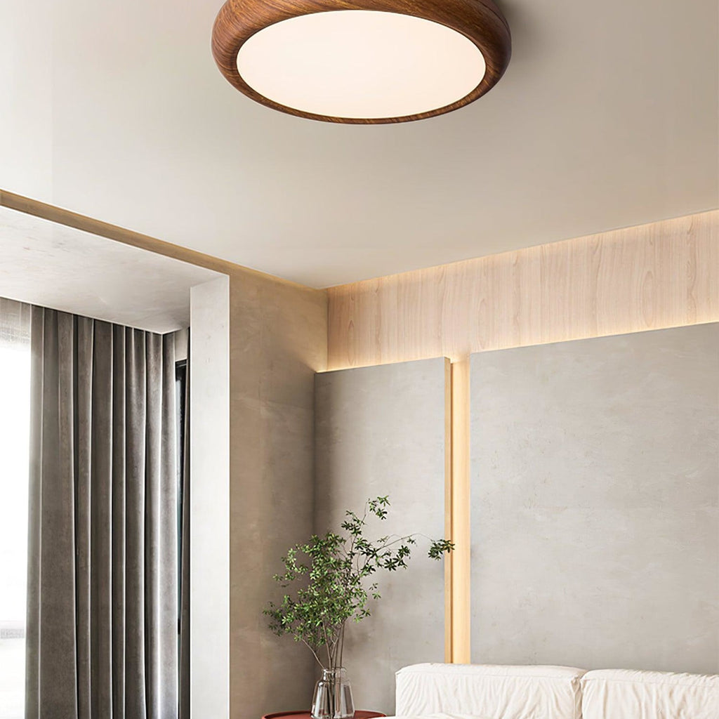 Scandinavian Wood Flush Mount Ceiling Light for Living Room — Ashbury Home & Living