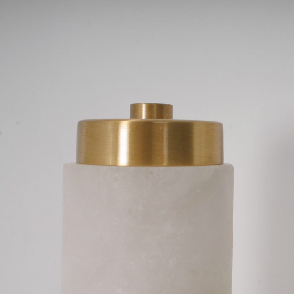 Modern Metal and Faux Alabaster Wall Light for Living Room — Ashbury Home & Living