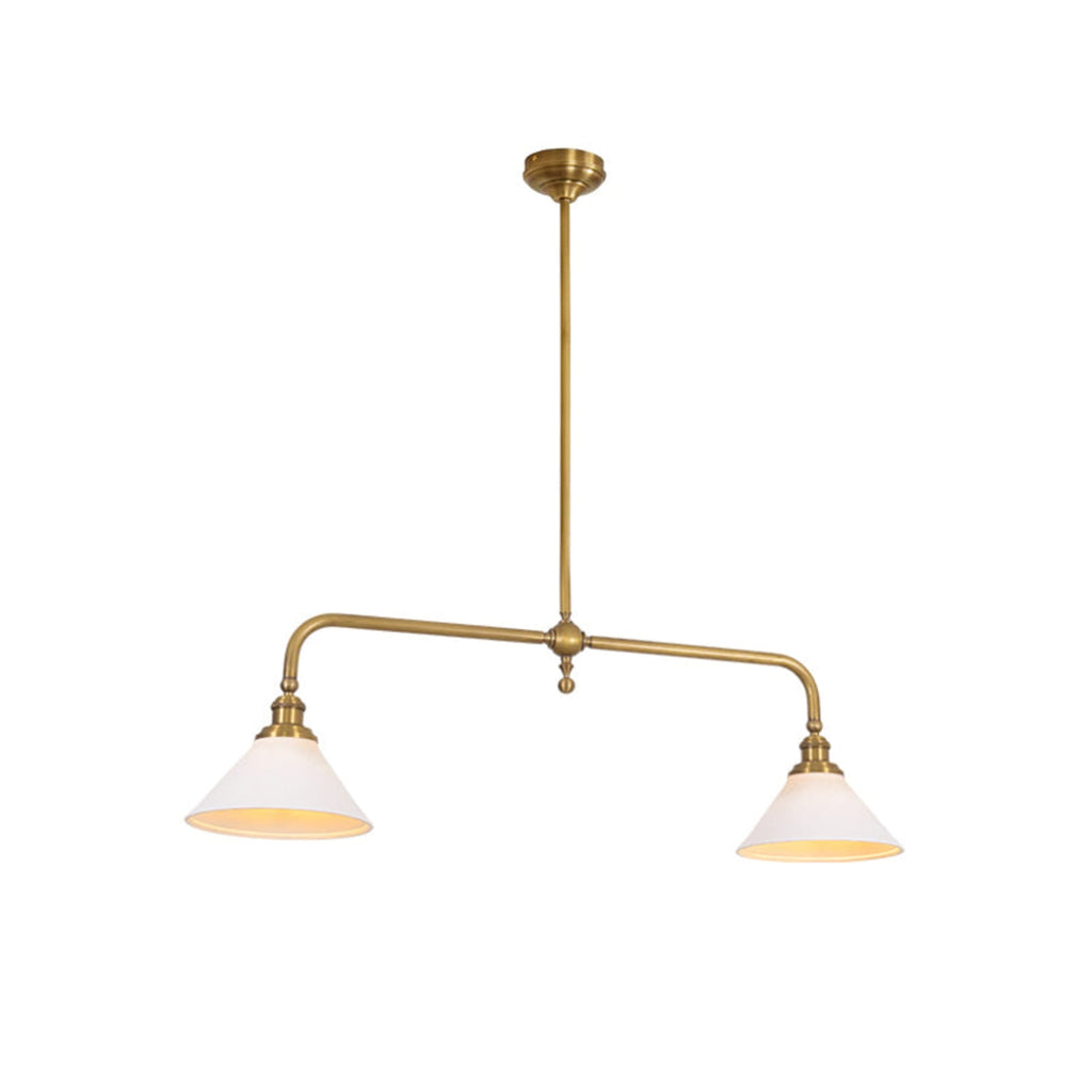 Modern Brass Pendant Light With Ceramic Shades for Dining Room — Ashbury Home & Living