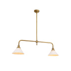 Modern Brass Pendant Light With Ceramic Shades for Dining Room — Ashbury Home & Living